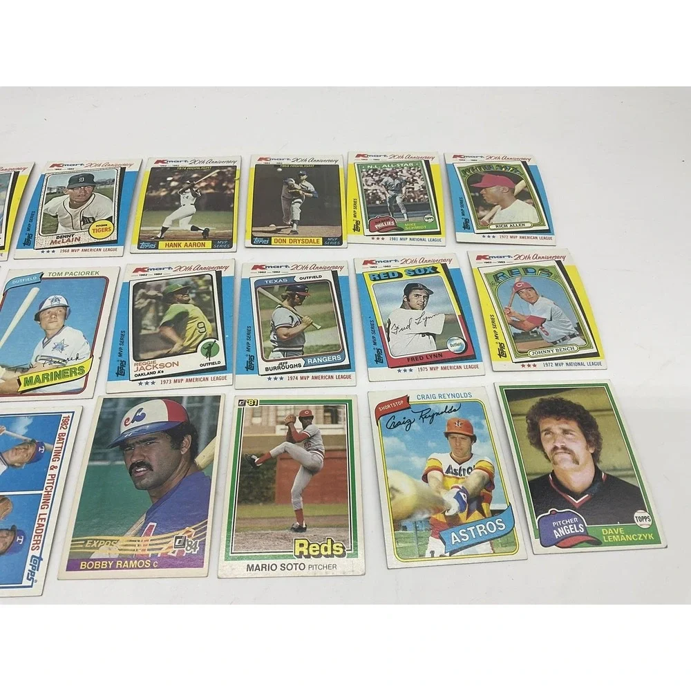 Topps Baseball Card Lot 16x 1982 Kmart MVP Hank Aaron Reggie Jackson Bench